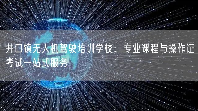 井口镇无人机驾驶培训学校：专业课程与操作证考试一站式服务