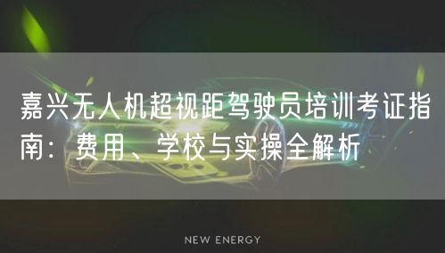 嘉兴无人机超视距驾驶员培训考证指南:费用、学校与实操全解析