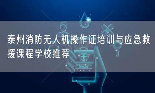 泰州消防无人机操作证培训与应急救援课程学校推荐