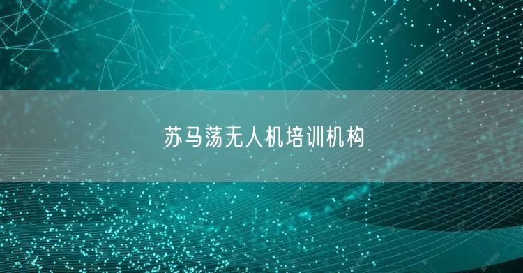 苏马荡无人机培训机构