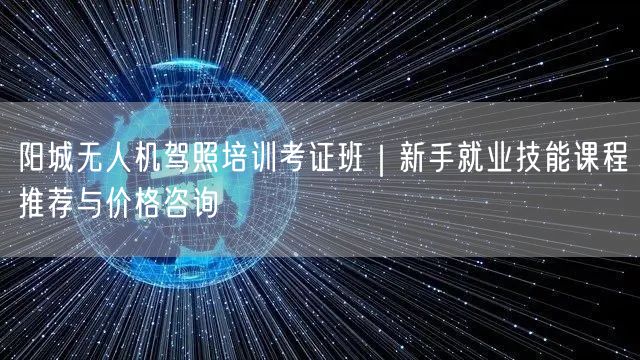 阳城无人机驾照培训考证班|新手就业技能课程推荐与价格咨询