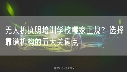 无人机执照培训学校哪家正规?选择靠谱机构的五大关键点 无人机执照培训学校哪家正规?选择靠谱机构的五大关键点