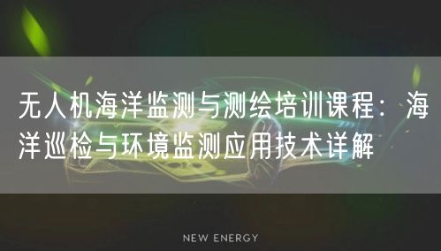 无人机海洋监测与测绘培训课程：海洋巡检与环境监测应用技术详解