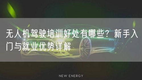 无人机驾驶培训好处有哪些？新手入门与就业优势详解