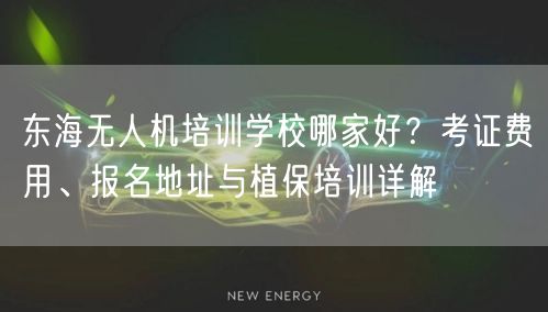 东海无人机培训学校哪家好?考证费用、报名地址与植保培训详解 东海无人机培训学校哪家好?考证费用、报名地址与植保培训详解