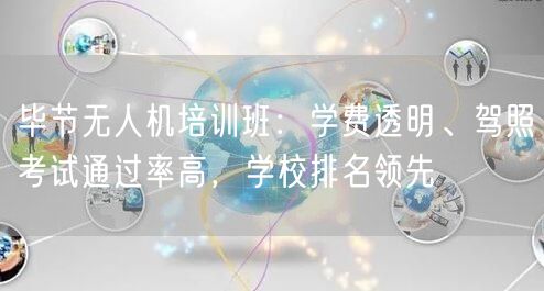毕节无人机培训班：学费透明、驾照考试通过率高，学校排名领先