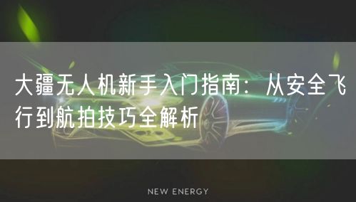 大疆无人机新手入门指南:从安全飞行到航拍技巧全解析 大疆无人机新手入门指南:从安全飞行到航拍技巧全解析
