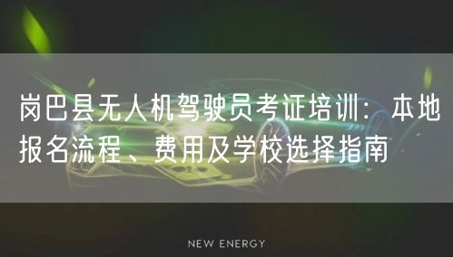岗巴县无人机驾驶员考证培训：本地报名流程、费用及学校选择指南