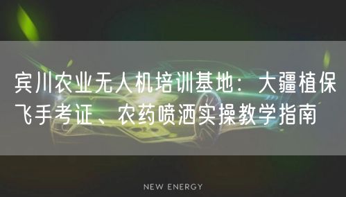 宾川农业无人机培训基地：大疆植保飞手考证、农药喷洒实操教学指南