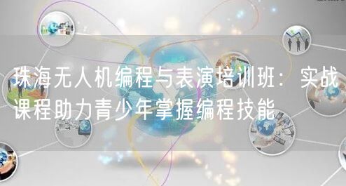 珠海无人机编程与表演培训班:实战课程助力青少年掌握编程技能