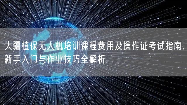 大疆植保无人机培训课程费用及操作证考试指南,新手入门与作业技巧全解析 大疆植保无人机培训课程费用及操作证考试指南,新手入门与作业技巧全解析