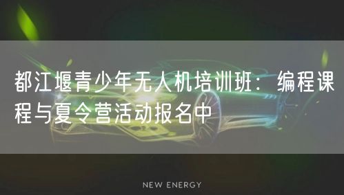 都江堰青少年无人机培训班:编程课程与夏令营活动报名中