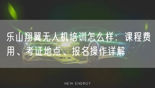 乐山翔翼无人机培训怎么样：课程费用、考证地点、报名操作详解