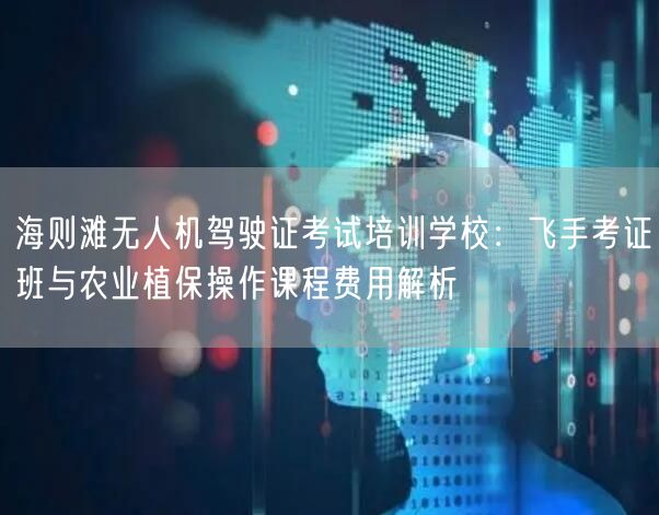 海则滩无人机驾驶证考试培训学校：飞手考证班与农业植保操作课程费用解析