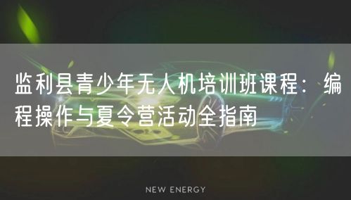 监利县青少年无人机培训班课程:编程操作与夏令营活动全指南