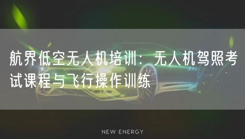 航界低空无人机培训:无人机驾照考试课程与飞行操作训练 航界低空无人机培训:无人机驾照考试课程与飞行操作训练