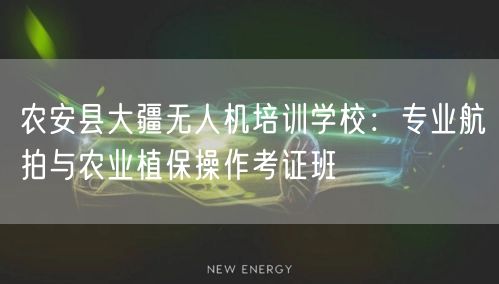 农安县大疆无人机培训学校：专业航拍与农业植保操作考证班