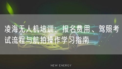 凌海无人机培训：报名费用、驾照考试流程与航拍操作学习指南