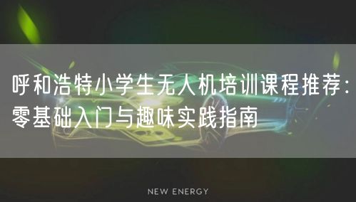 呼和浩特小学生无人机培训课程推荐:零基础入门与趣味实践指南