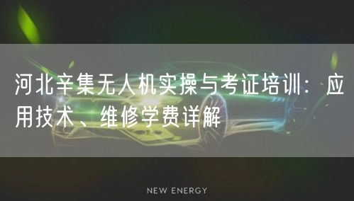 河北辛集无人机实操与考证培训:应用技术、维修学费详解