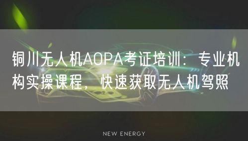 铜川无人机AOPA考证培训:专业机构实操课程,快速获取无人机驾照 铜川无人机AOPA考证培训:专业机构实操课程,快速获取无人机驾照