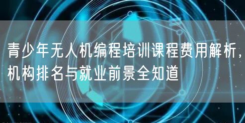 青少年无人机编程培训课程费用解析,机构排名与就业前景全知道 青少年无人机编程培训课程费用解析,机构排名与就业前景全知道