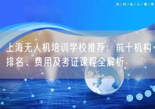 上海无人机培训学校推荐:前十机构排名、费用及考证课程全解析 上海无人机培训学校推荐:前十机构排名、费用及考证课程全解析