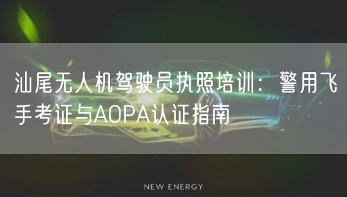 汕尾无人机驾驶员执照培训:警用飞手考证与AOPA认证指南 汕尾无人机驾驶员执照培训:警用飞手考证与AOPA认证指南