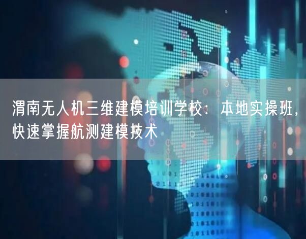 渭南无人机三维建模培训学校:本地实操班,快速掌握航测建模技术 渭南无人机三维建模培训学校:本地实操班,快速掌握航测建模技术
