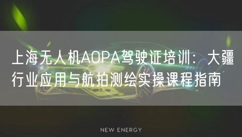 上海无人机AOPA驾驶证培训:大疆行业应用与航拍测绘实操课程指南 上海无人机AOPA驾驶证培训:大疆行业应用与航拍测绘实操课程指南