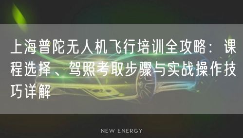 上海普陀无人机飞行培训全攻略：课程选择、驾照考取步骤与实战操作技巧详解