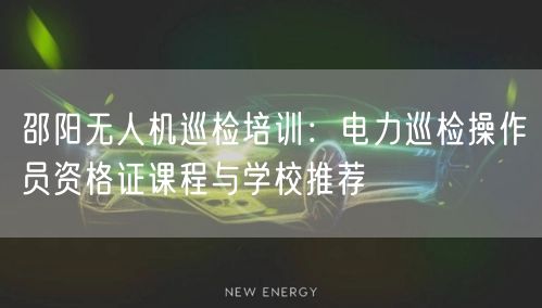 邵阳无人机巡检培训:电力巡检操作员资格证课程与学校推荐 邵阳无人机巡检培训:电力巡检操作员资格证课程与学校推荐