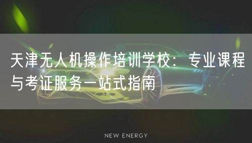 天津无人机操作培训学校:专业课程与考证服务一站式指南 天津无人机操作培训学校:专业课程与考证服务一站式指南