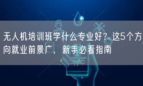 无人机培训班学什么专业好?这5个方向就业前景广,新手必看指南 无人机培训班学什么专业好?这5个方向就业前景广,新手必看指南