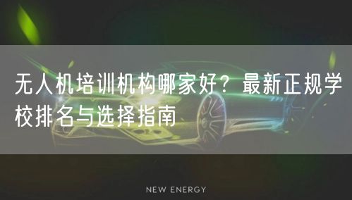 无人机培训机构哪家好?最新正规学校排名与选择指南 无人机培训机构哪家好?最新正规学校排名与选择指南