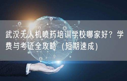 武汉无人机喷药培训学校哪家好？学费与考证全攻略（短期速成）